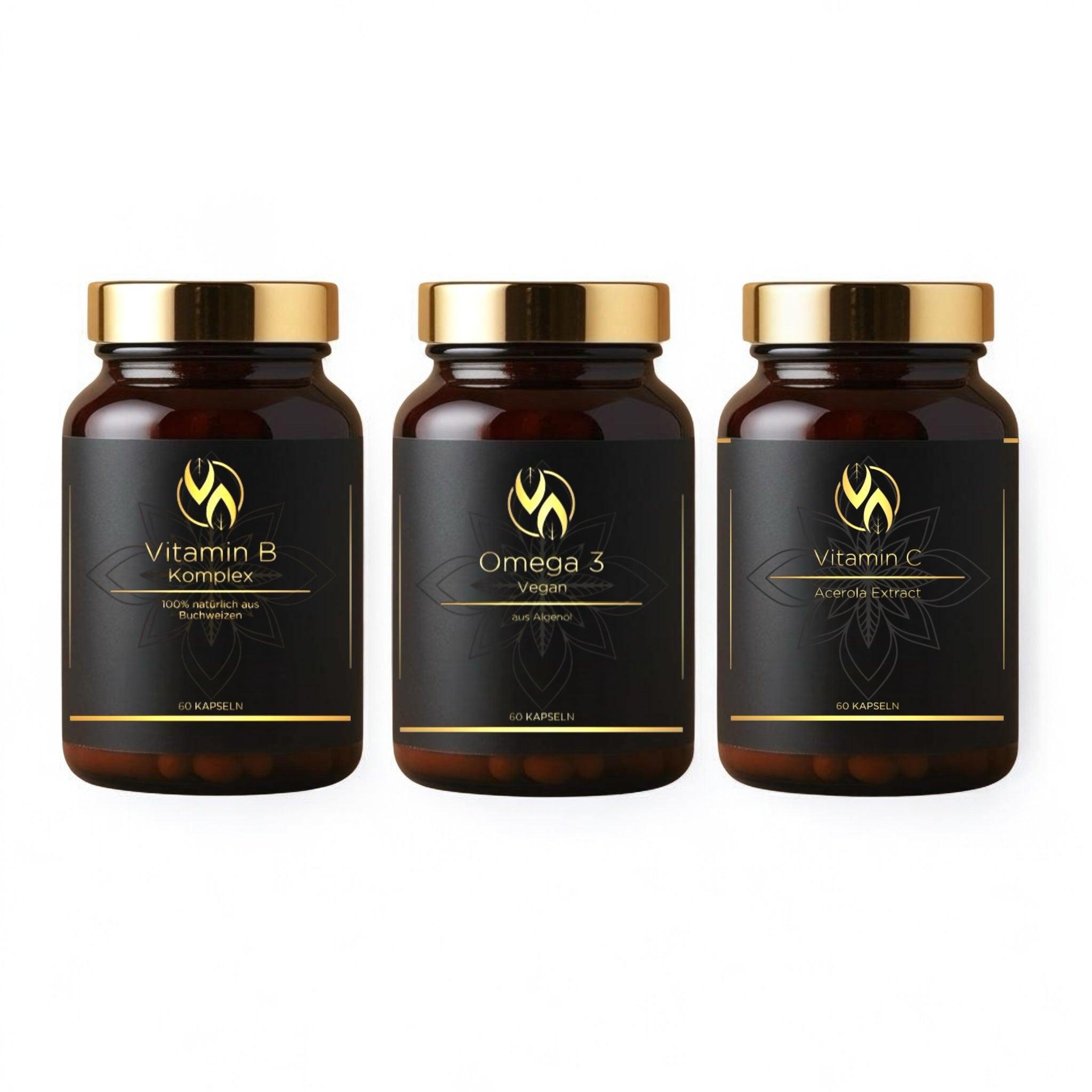 Vitamin B Komplex + Omega 3 + Vitamin C - Vital Aurea