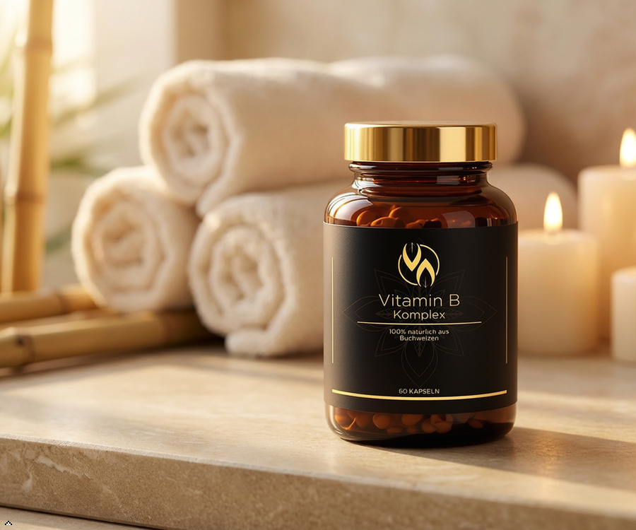 Vitamin B Komplex Kapseln aus Buchweizen, natürlich & hochwertig, ideal für Gesundheit und Fitness